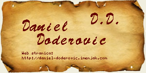Daniel Doderović vizit kartica